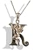 Solid Silver Winged Angel Cherub Initial Letter Pendant K