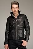 J. Lindeberg Cutter Glistered Black Leather Jacket