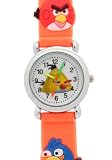 TimerMall OEM - Montre Enfants - Quartz - Caoutchouc - F?ch?? de chasse doiseaux d'Orange Strap cadran blanc Bo?tiSport Watches