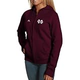 NCAA adidas Mississippi State Bulldogs Ladies Maroon Primary Logo Full Zip Hoodie Sweatshirt