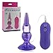 Zabrina Anal Pleasure Butt Plug Vibrating Vibrator 10 Mode Bulbs Probe (Purple)