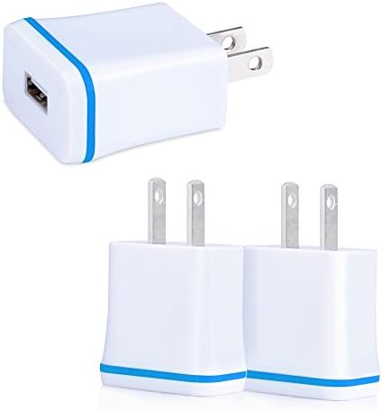 Wall Charger, CCLV 3-Pack 1Amp Universal USB Home Travel Wall Charger Adapter for iPhone 7, 7 Plus, 6s, 6 Plus, 6s Plus, Tablet, Samsung Galaxy S7, S6 edge, HTC, Nokia, LG, Sony and more USB Devices