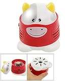 Amico Red White Plastic Shell Cow Shaped Dust Brush Mini Desk Cleaner