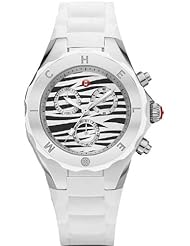MICHELE Tahitian Animal Print Silicone Strap Watch