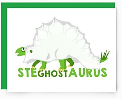 Stegosaurus Halloween Card - Funny Greeting Card