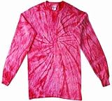 411cv6Ar8KL. SL160  Tie Dye Long Sleeve T Shirt ~ High Quality Cotton ~ Spider Pink