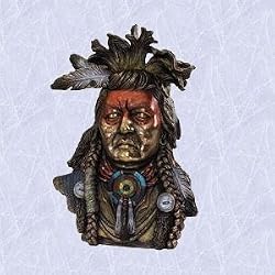 Light Hawk Chief statue Indian style sculpture Kalispel