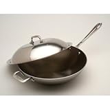 All Clad 4412 Stainless Steel Tri-Ply Bonded Dishwasher Safe Chef's Pan with Domed Lid Cookware, Silver