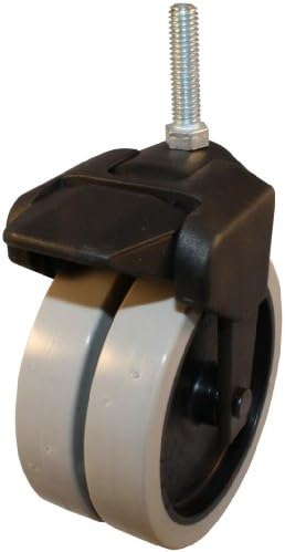 Jacob Holtz 405-2XTPR-29-WB 4" X-Caster, thermoplastic rubber caster dual wheel with brake (set of 4)