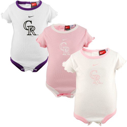 Buy Nike Colorado Rockies Newborn Girls 3-Pack Creeper Set by Nike