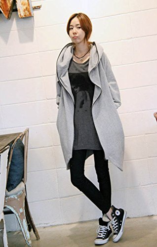 （プチドフランセ) Petit etc Francais レディース ロング フード パーカー ゆるカジ スウェット 裏起毛 オールインワン