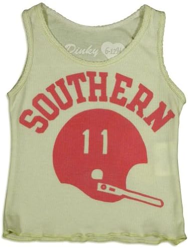 Dinky Souvenir - Baby Girls Football Helmet Tank Top, Vanilla 25653-6-12Months