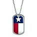 Texas State Flag - Military Dog Tag Luggage Keychain