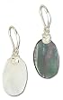 Solid Sterling Silver Black Lip Mother of Pearl Earrings