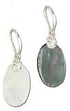 Solid Sterling Silver Black Lip Mother of Pearl Earrings