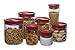 Click Clack Pantry Canister, 4.2-Quart, Red Lid