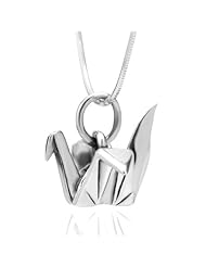925 Sterling Silver Origami Flapping Bird Pendant Necklace 18 Fashion Jewelry for Women, Teens - Nickel Free