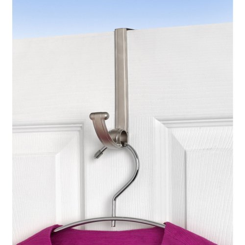 Satin Nickel Echo Over Door Single Hook by Spectrum