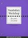 Vocabulary Workshop: Fourth Course