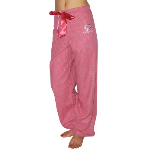 Womens NFL Chicago Bears Plaid Finest Cotton Thermal Sleepwear / Pajama Pants - Pink (Size: M)