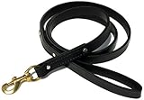 Signature K9 Heavy Leather Leash, 6-Feet x 7/8-Inch, Black