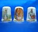 Birchcroft Porcelain China Collectable - Set of Three Thimbles - Beatrix Potter Rabbits