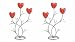 Red Heart-shaped Candleholders Set of 2