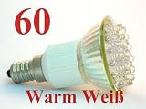 60 LED Strahler E14 Warm Weiss Leuchtmittel Spot JDR E-14 230V Warmweiß