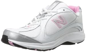 New Balance Women's WW496 Walking Shoe,White/Pink,8.5 B US