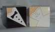 Favor Boxes - Tuxedo & Bridal Gown/Dress Design - 2" x 2" x 2" - (10 pcs) Wedding/Shower/Party Favors
