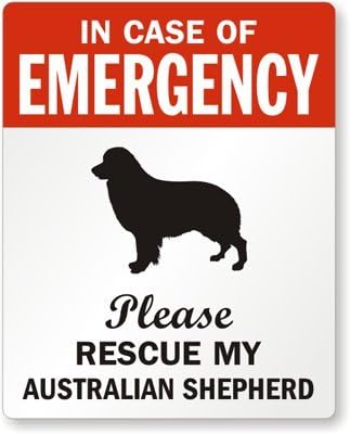 In Case Of Emergency, Please Rescue My, Adhesive Signs and Labels, 5 Labels / Pack, 4" x 5"