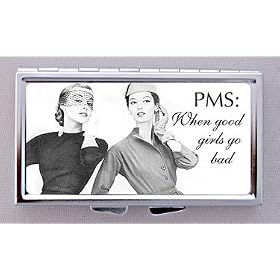 PMS - When Good Girls go Bad - Retro Vintage Style Pill Box with Gift Box