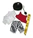 Pirate Outfit #598410 fits 12" Pink Moose animals and most Webkinz, Shining Star and 10"-12" Stuffed Animals