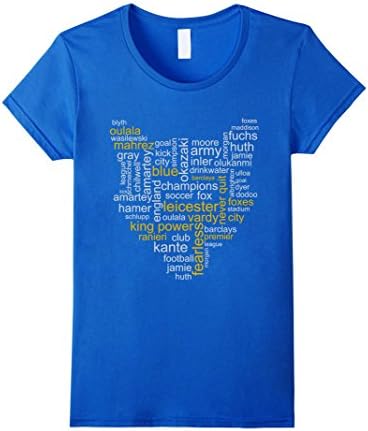 Women's Leicester City typo t shirt Medium Royal Blue