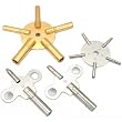 12 Clock Keys Two 5 Pronged Winding Tools Sz 2,4,6,8,10