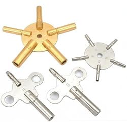 12 Clock Keys Two 5 Pronged Winding Tools Sz 2,4,6,8,10