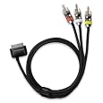 Scosche IPAV SneakPEAK Audio/Video Cable for iPad,iPod and iPhone - Synchronization Software - Retail Packaging - Black
