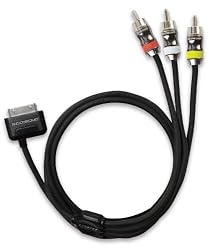 Scosche IPAV SneakPEAK Audio/Video Cable for iPad,iPod and iPhone - Synchronization Software - Retail Packaging - Black