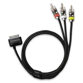 Scosche IPAV SneakPEAK Audio/Video Cable for iPad,iPod and iPhone, Synchronization Software (Black)