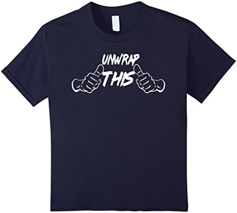 Kids Unwrap This Christmas Present Funny Gift Tshirt Me Tee 4 Navy