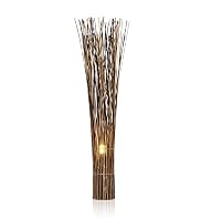 Mixed Rattan Twig Floor Lamp