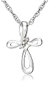 Sterling Silver Diamond Cross Pendant