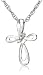 Sterling Silver Diamond Cross Pendant