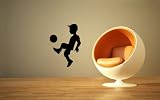 Wall Mural Vinyl Sticker Little Boy Playing Football G105 Wall Mural Vinyl Sticker Little Boy Playing Football G105