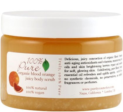 100 Percent Pure Organic Nourishing Body Scrub- Sugared Blood Orange-13, oz. (Pack of 2)
