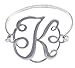 cocojewelry Monogram Initial English Alphabet Letter Bangle Bracelet
