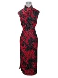 Orchid Blossom Silk Velvet Dress