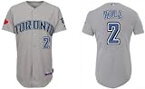 Aaron Hill Jersey: Authentic Cool Base Toronto Blue Jays Grey Jersey (M/48)