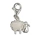 White Sheep Silver Clip On Charm