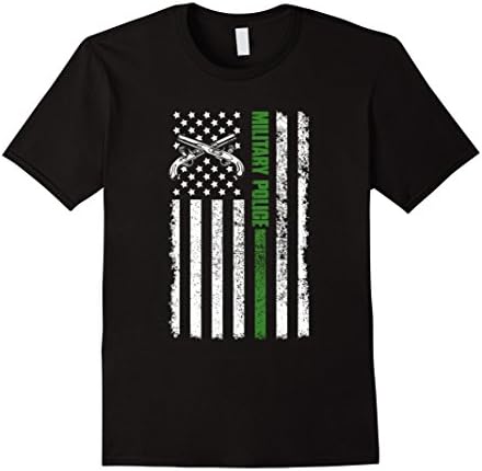 Men's Military Police American Flag T-Shirt 2XL Black